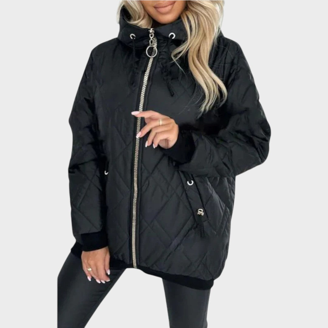 Nathalie | Elegante gewatteerde jas met capuchon