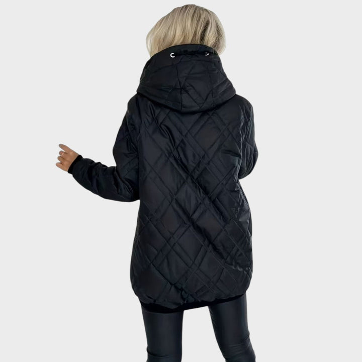 Nathalie | Elegant Gewatteerde Jas met Capuchon