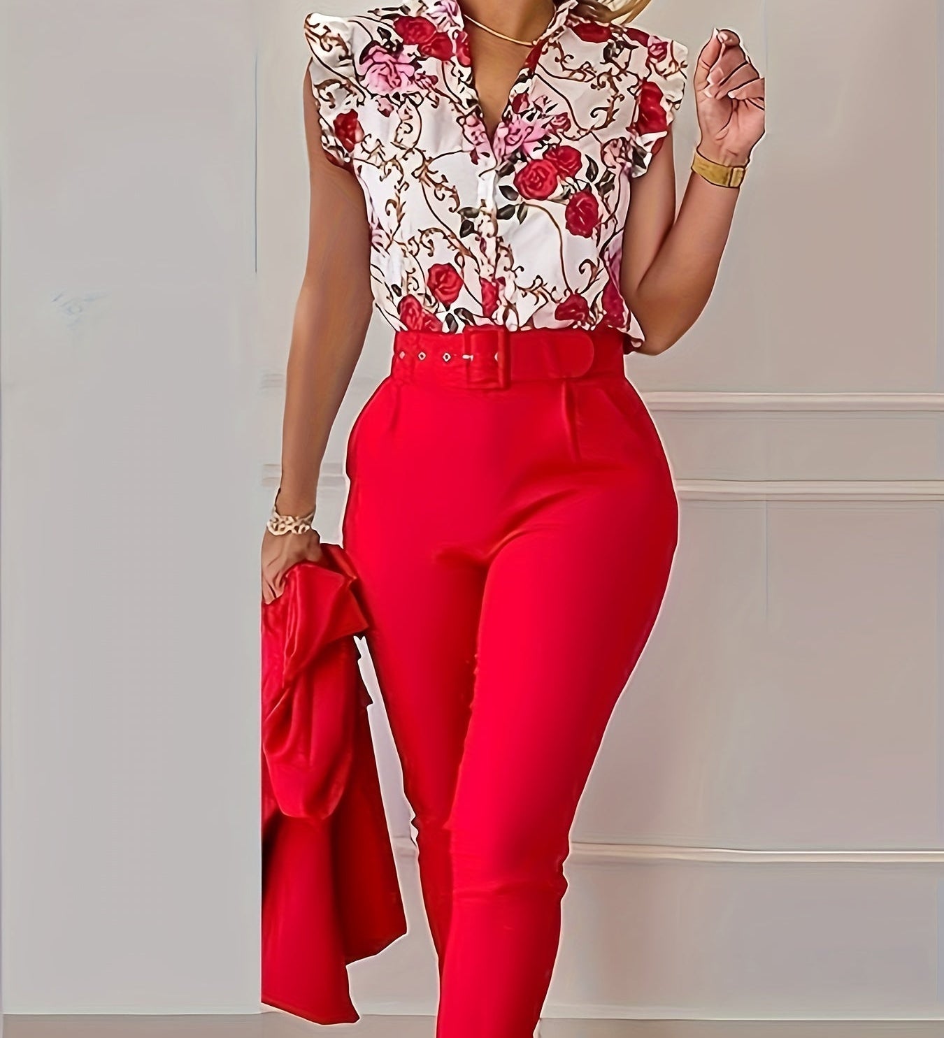 Fardau | Elegante set met volantmouwen