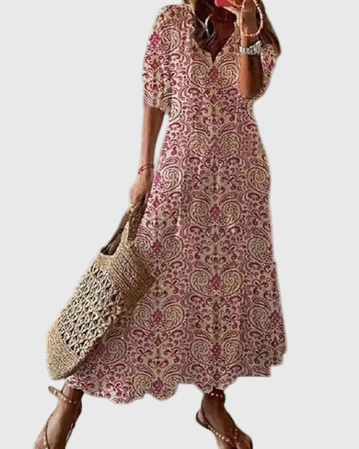 Amalia | Vintage Boho Maxi Zomerjurk