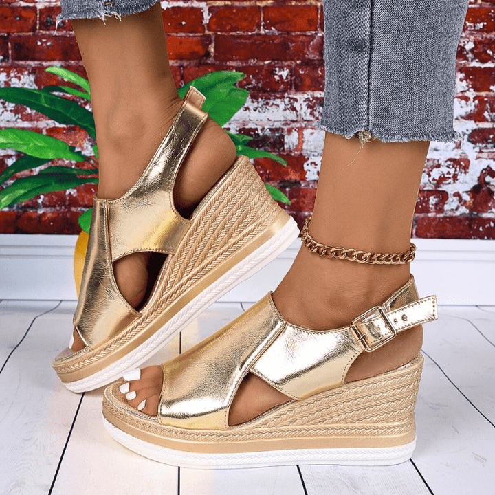 Baylie - Stijlvolle Metallic Sandalen