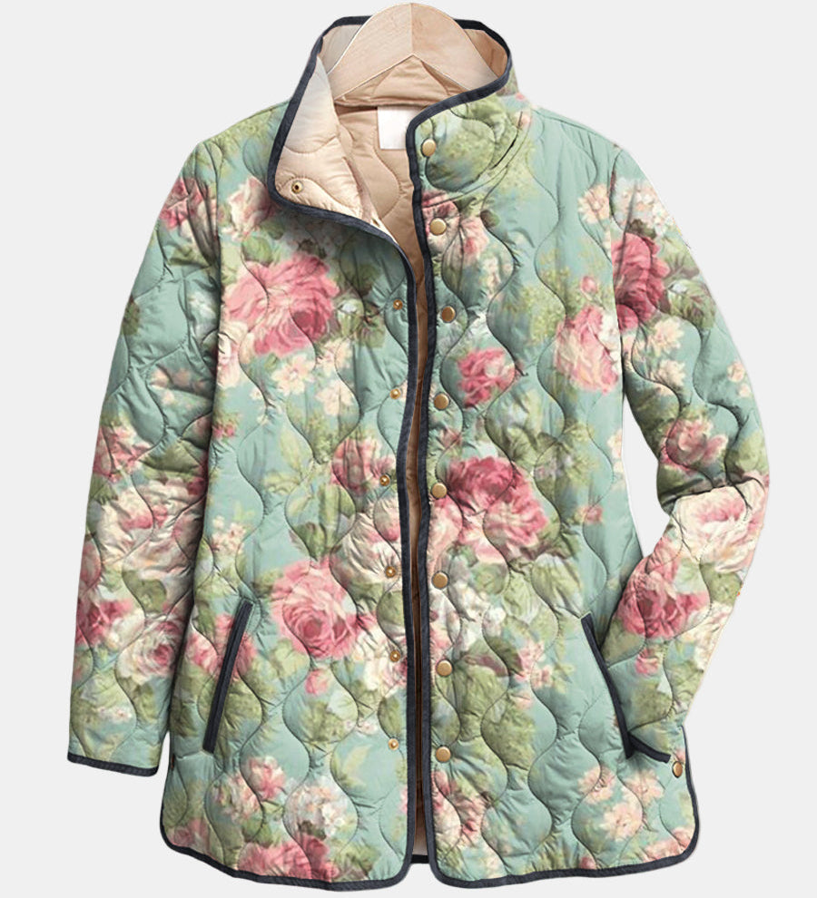 Sofia | Gequilt jasje met vintage bloemen