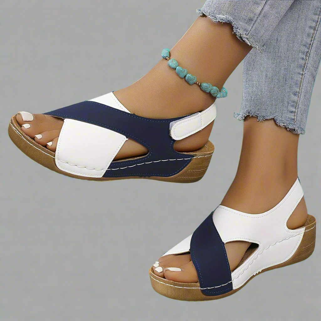 Klaartje | Orthopedische sandalen met kleurvlakken