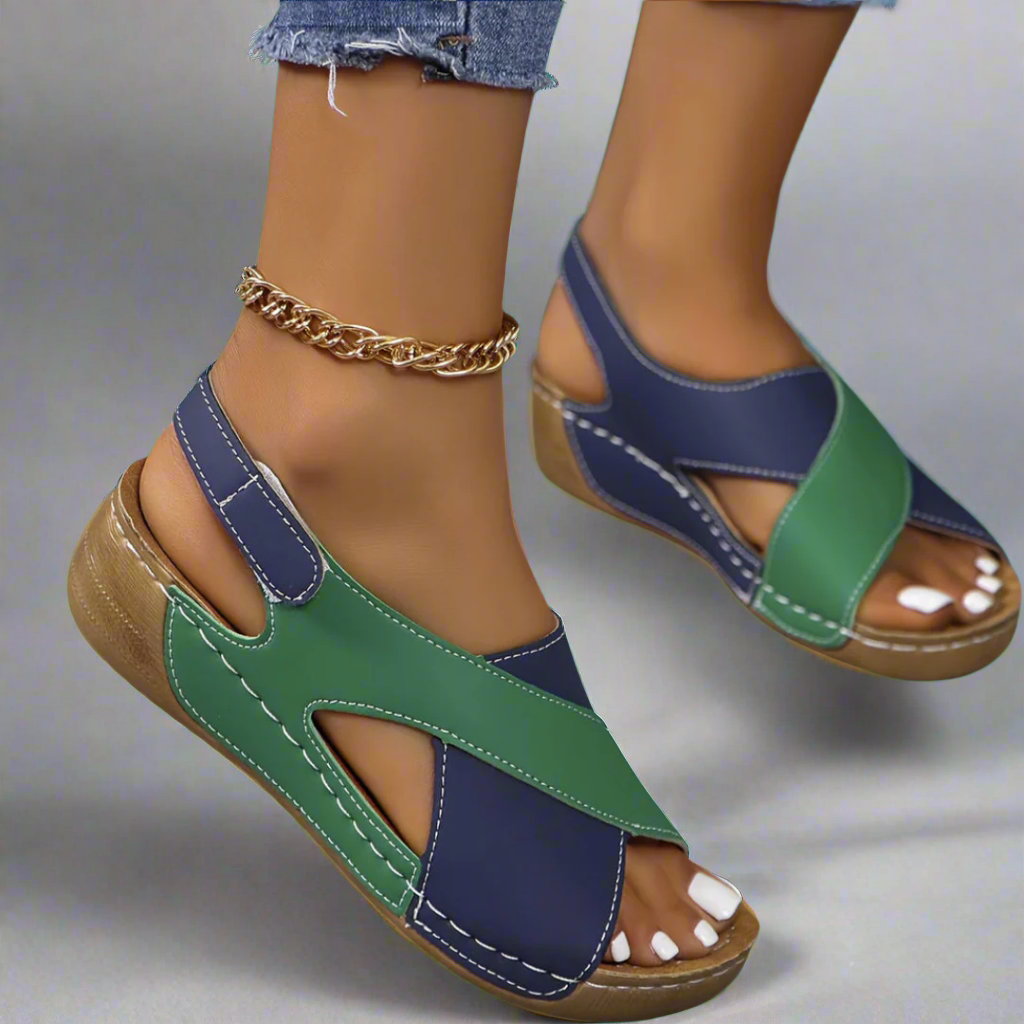 Klaartje | Orthopedische sandalen met kleurvlakken