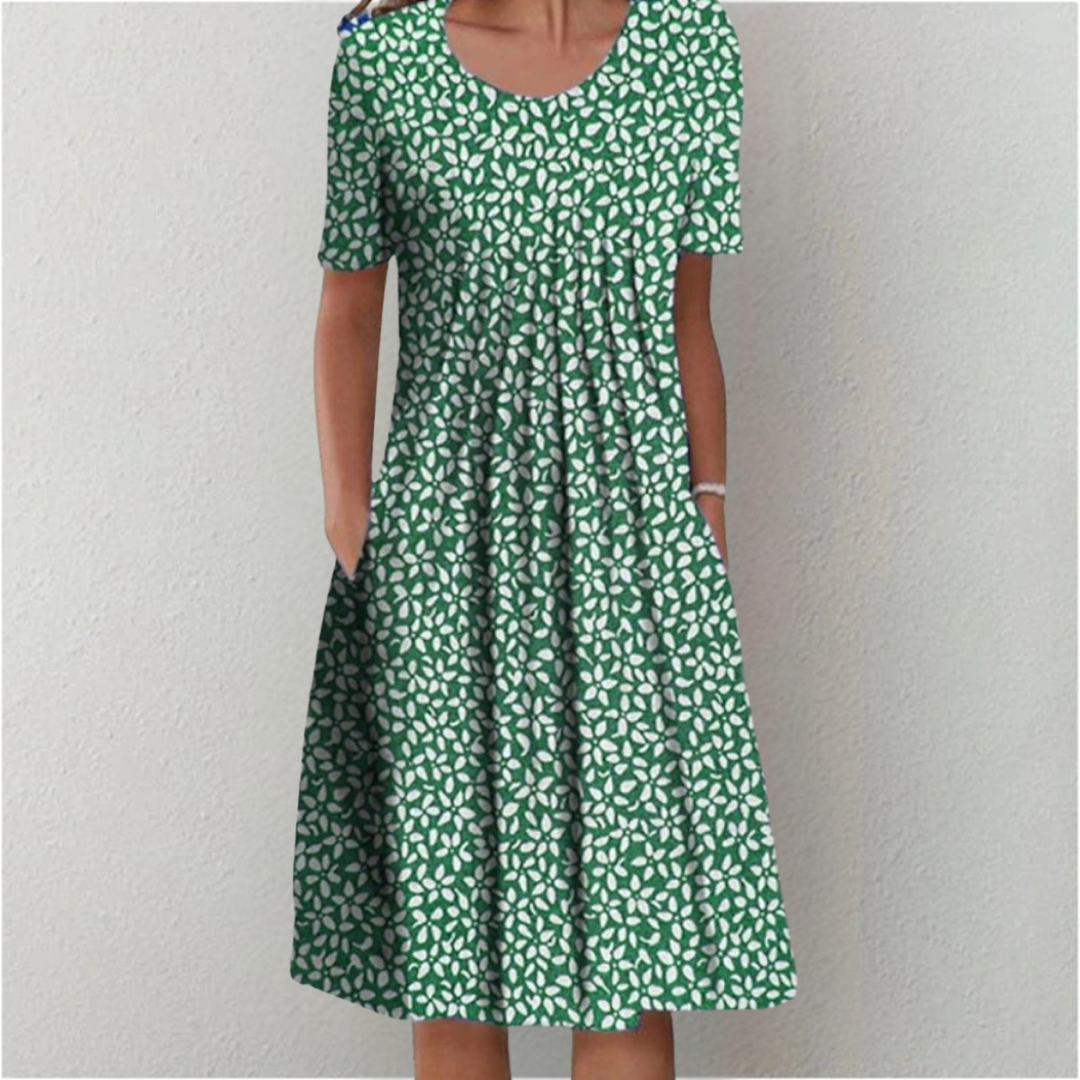 Hanneke | Elegante en casual bloemenjurk met zakken