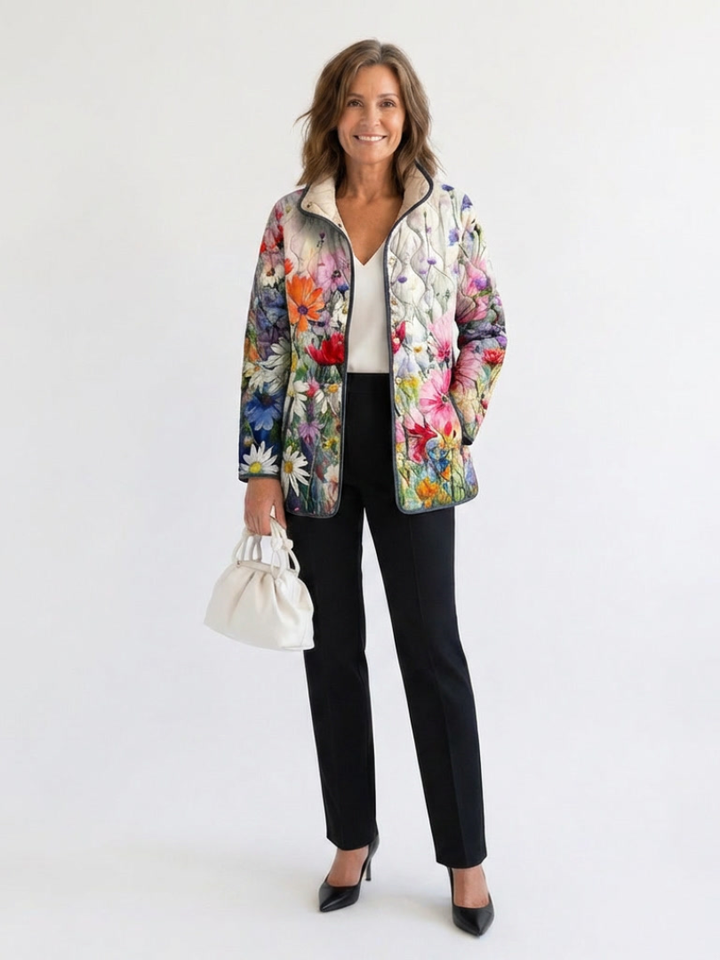 Lana| Gequilt Jas Vilde Bloemen Josefine