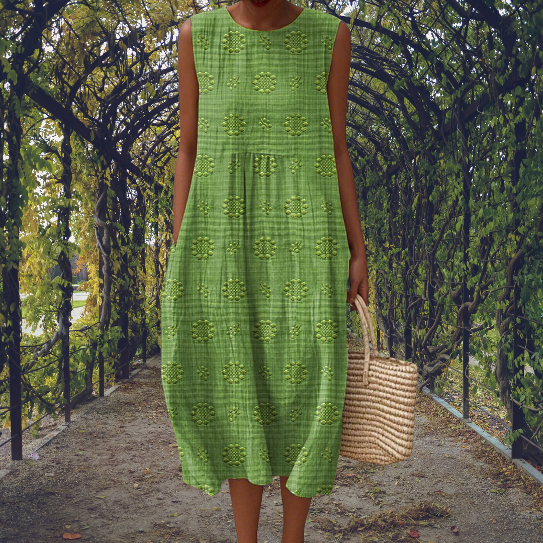 Annelies | Elegante mouwloze jurk met zakken