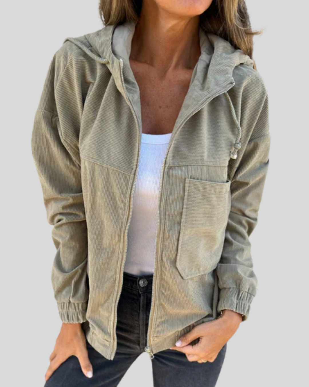 Mabel | Soft Gilet met Rits
