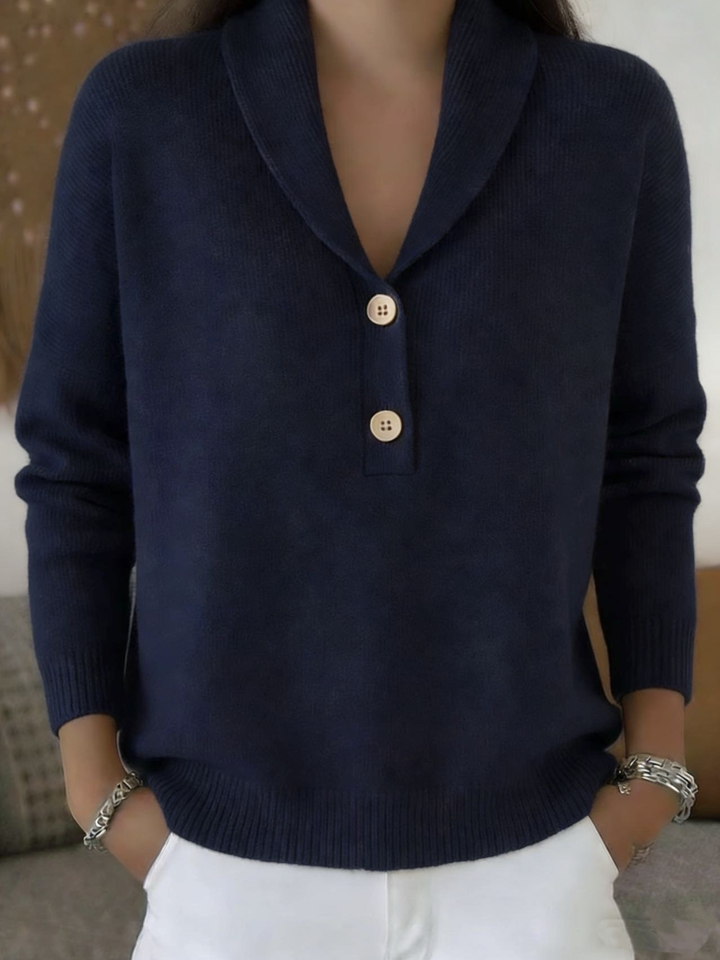 Zachte Schalkragen-Pullover