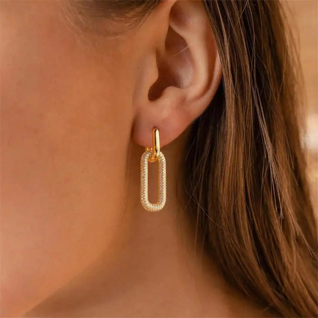Retro Strass Geometrische Oorbellen
