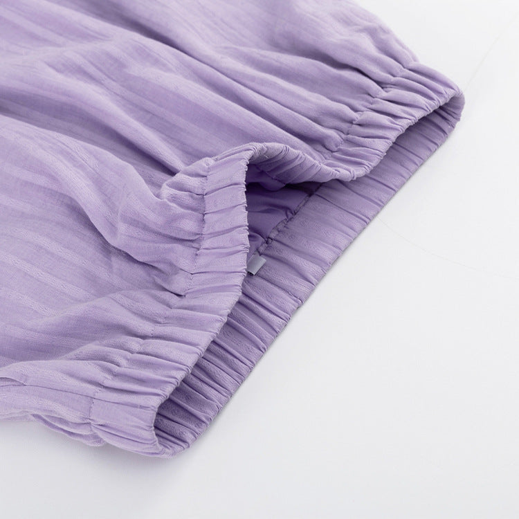 Viola - Ensemble Met Knopshirt en Luchtige Shorts