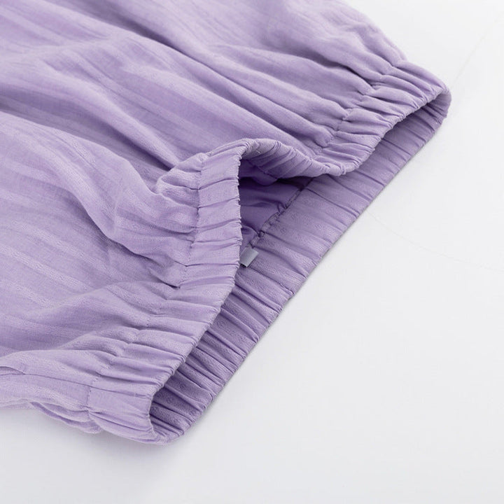 Viola - Ensemble Met Knopshirt en Luchtige Shorts