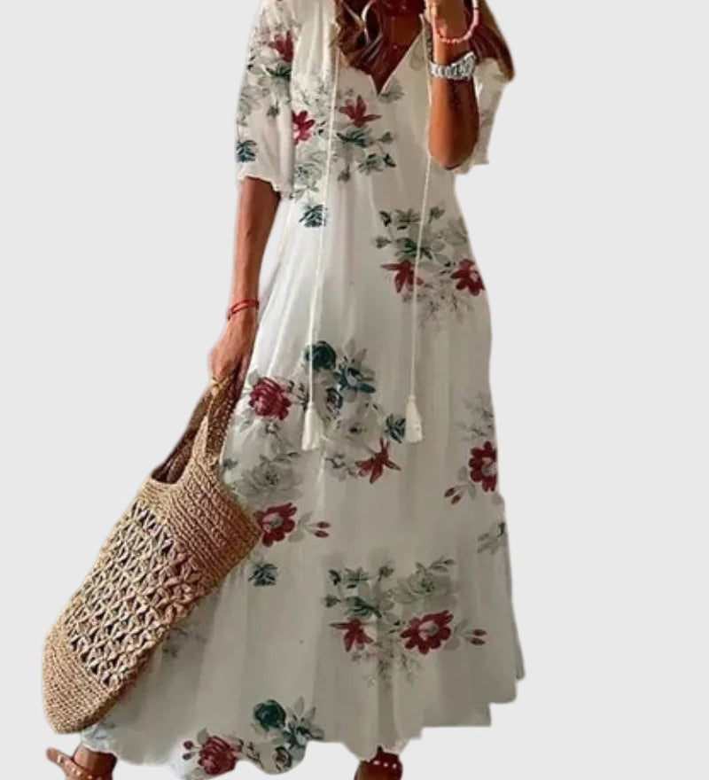 Amalia | Maxi Jurk Vintage Boheemse Zomer
