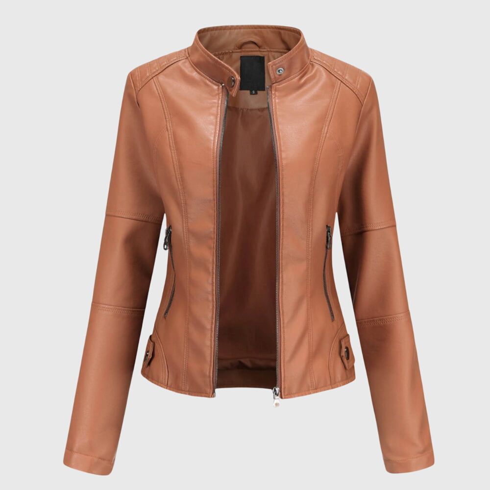 Giorgina™ - Elegante Leren Jas voor Dames