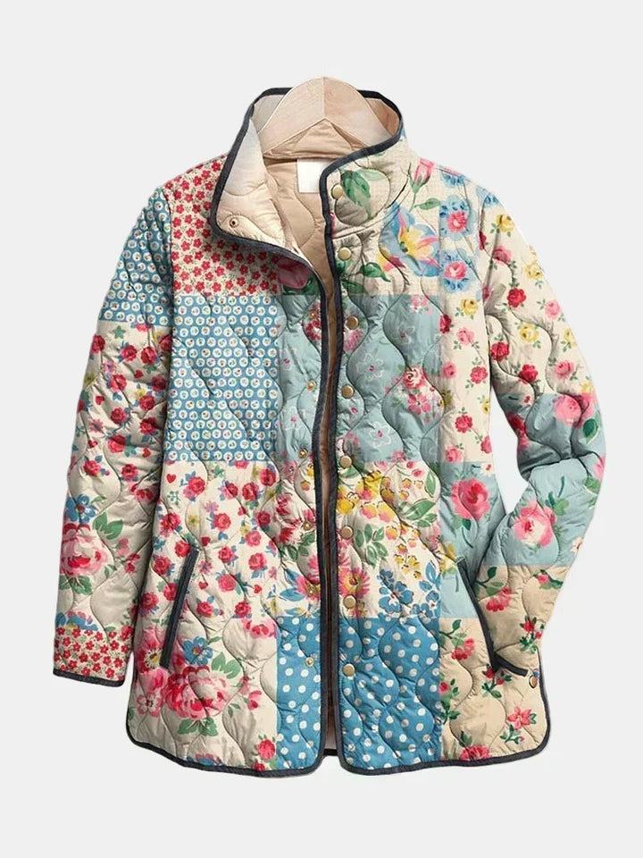 Livia| Gequilt Jasje Bloemig Patchwork Mille