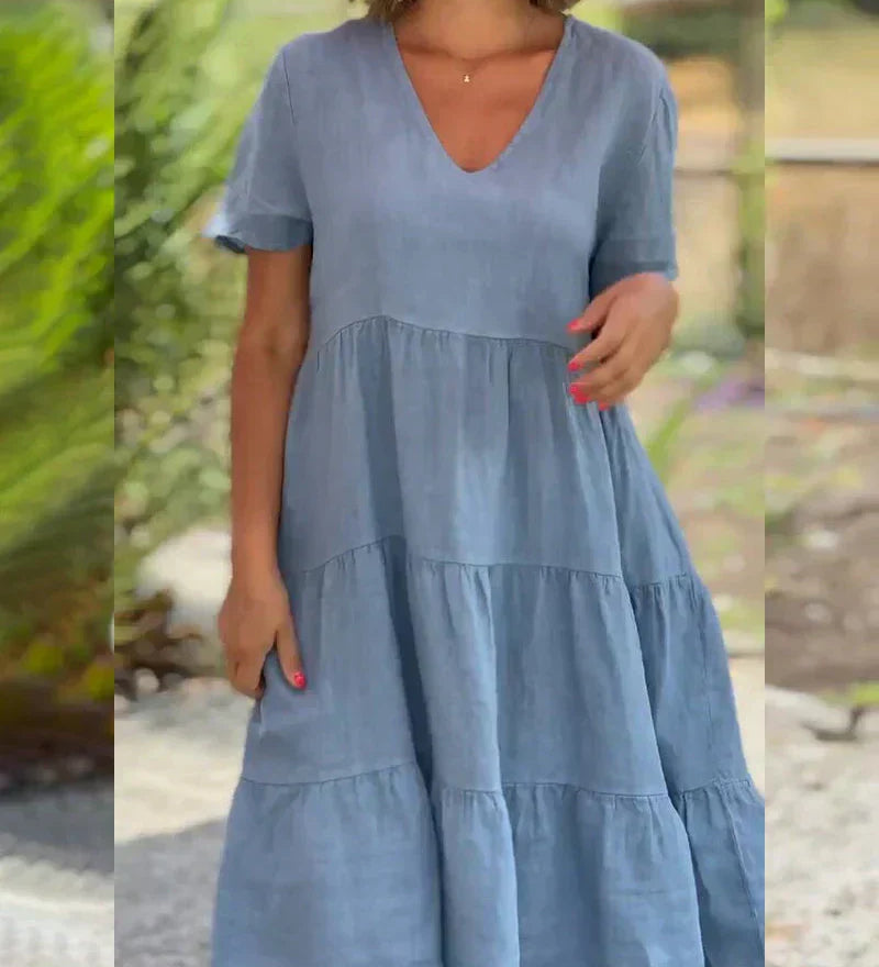 Bianca | Casual Zomerjurk met V-hals