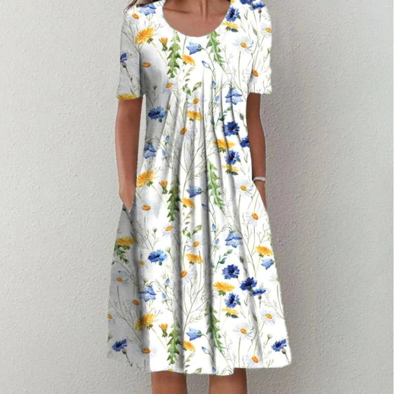 Hailey | Elegante en casual bloemenjurk met zakken