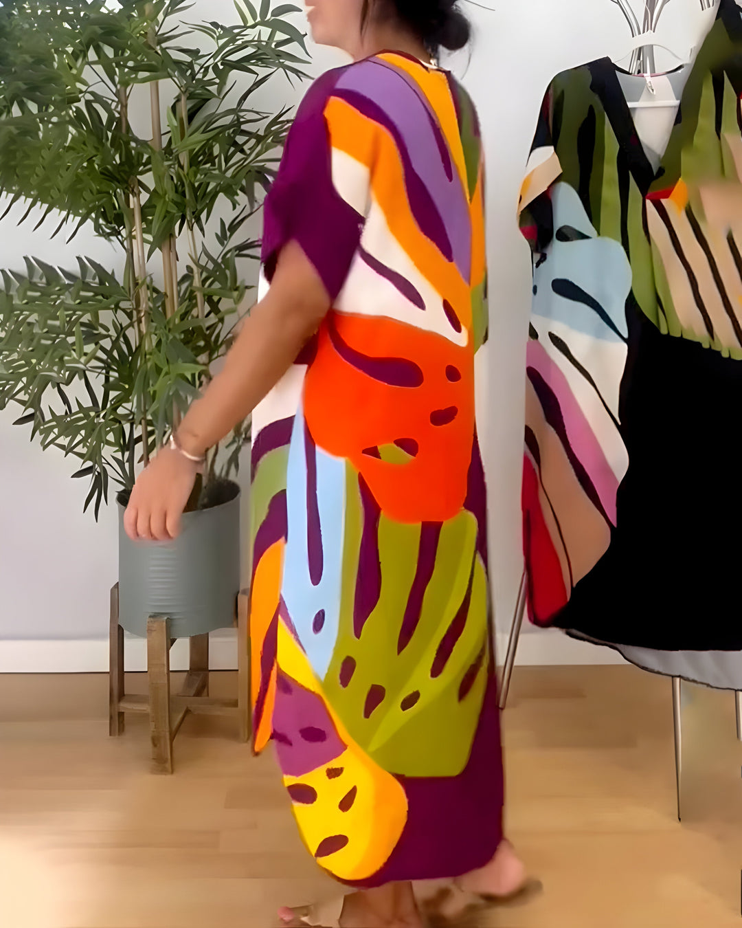 Rianna - Jurk met Abstracte Print