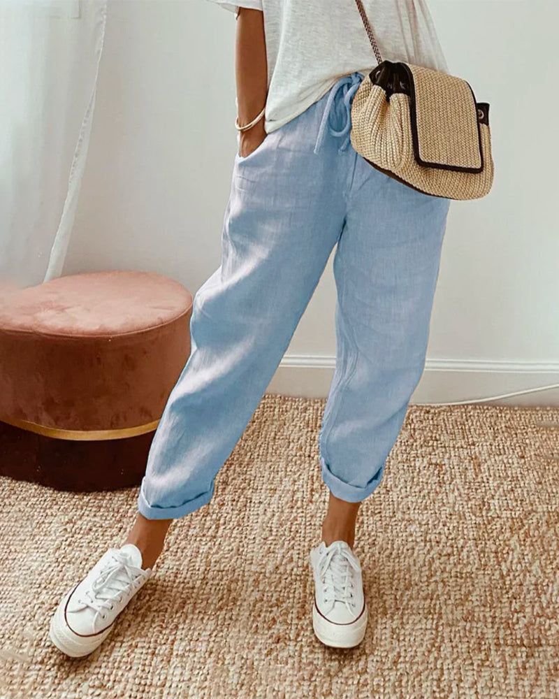Elegante Comfortabele Vloeiende Broek