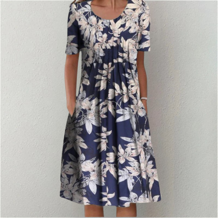 Hailey | Elegante en casual bloemenjurk met zakken