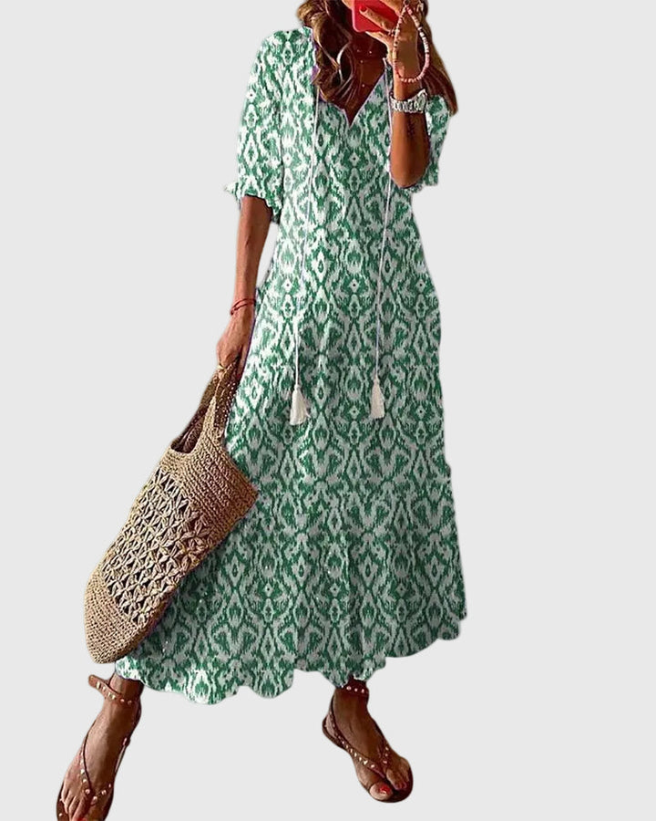 Amalia | Vintage Boho Maxi Zomerjurk