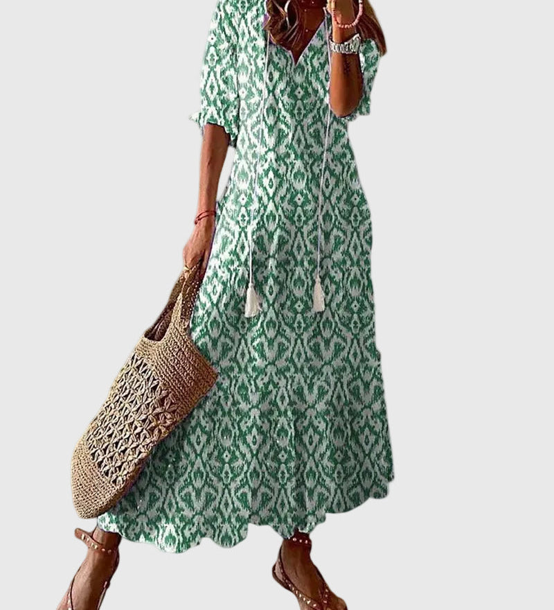 Amalia | Maxi Jurk Vintage Boheemse Zomer