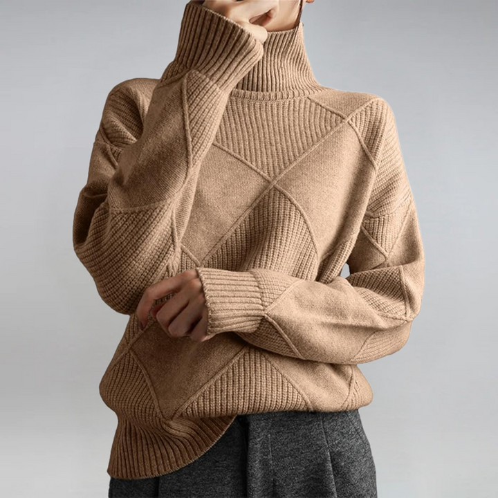 Lauren | Luxe Kasjmier Trui met Hoge Hals