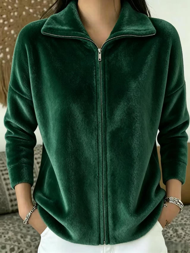 Zachte Zip-Pullover