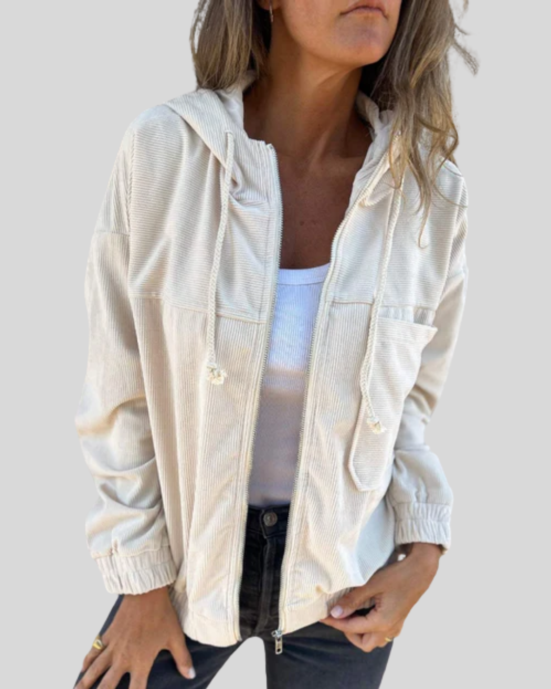 Mabel | Soft Gilet met Rits