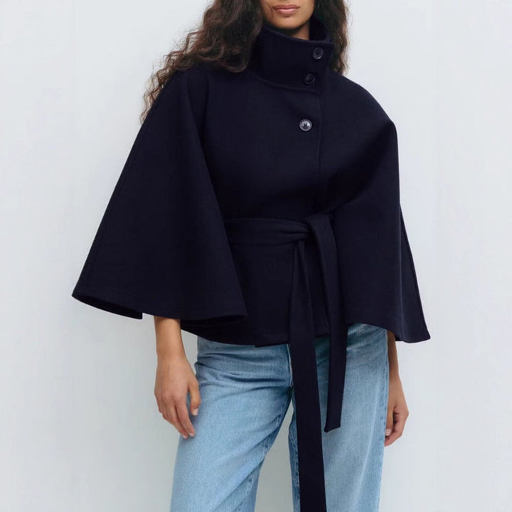 Estelle | Cape Mantel met Hoge Kraag