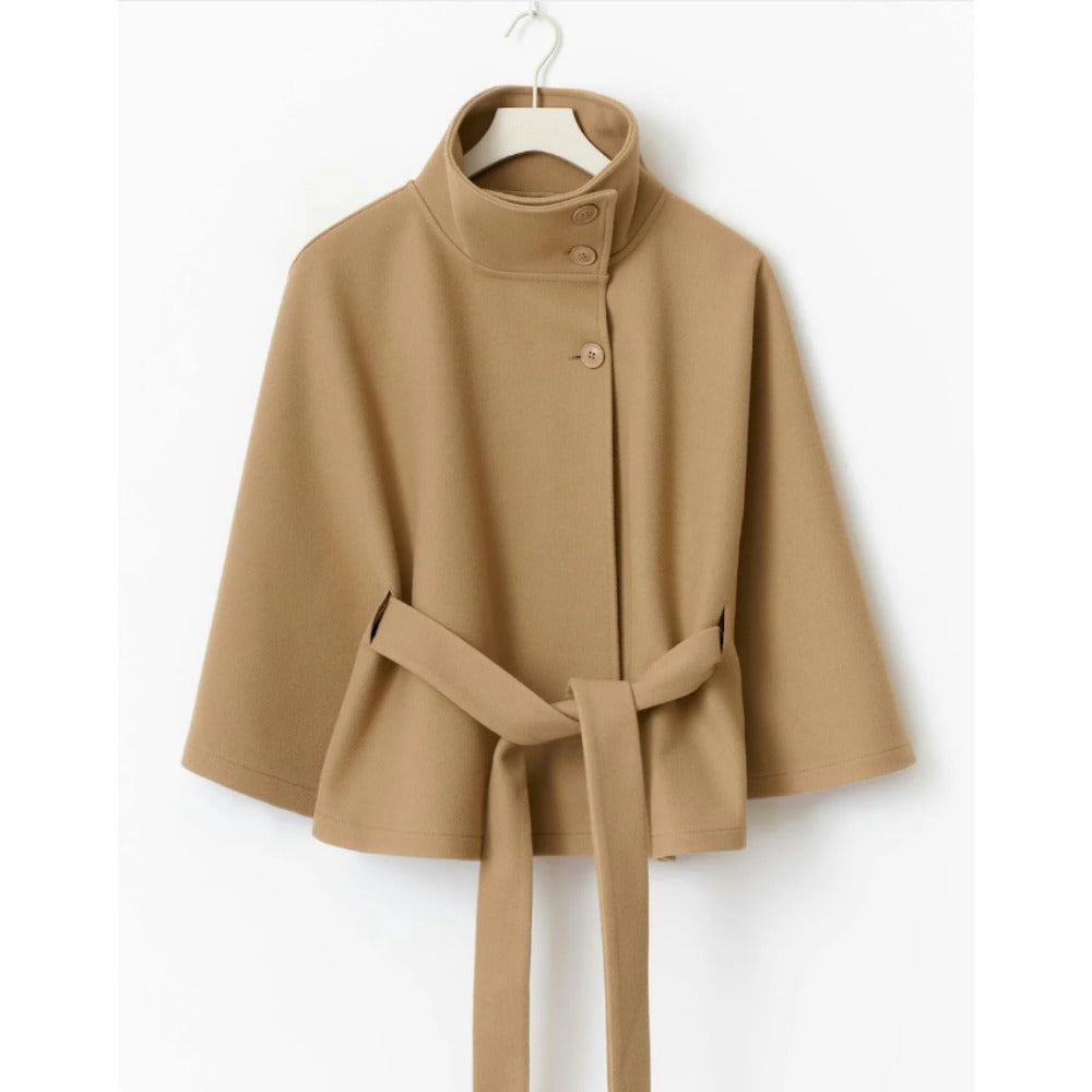 Estelle | Cape Mantel met Hoge Kraag
