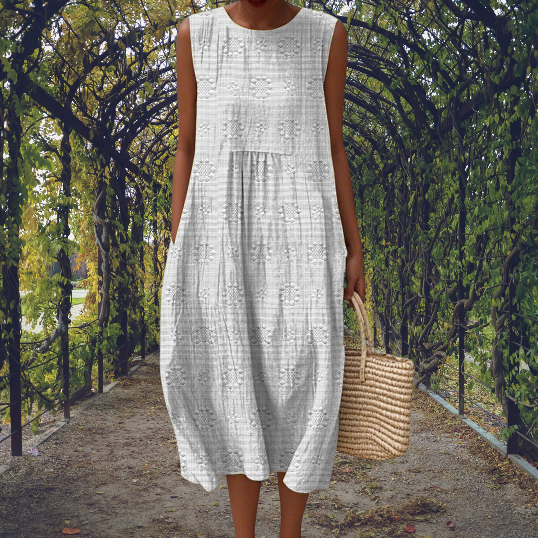 Annelies | Elegante mouwloze jurk met zakken