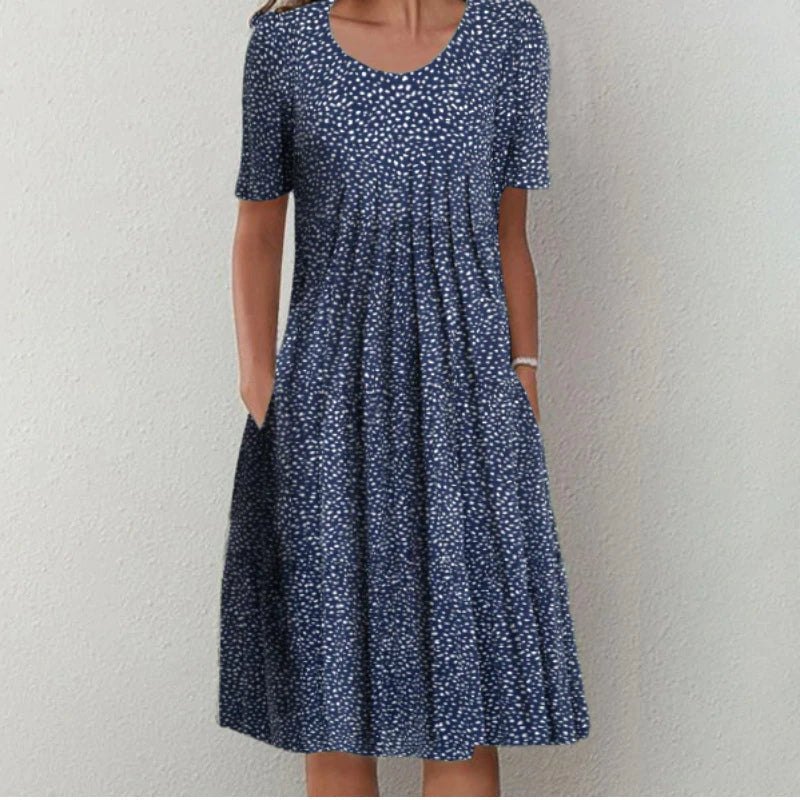 Hanneke | Elegante en casual bloemenjurk met zakken