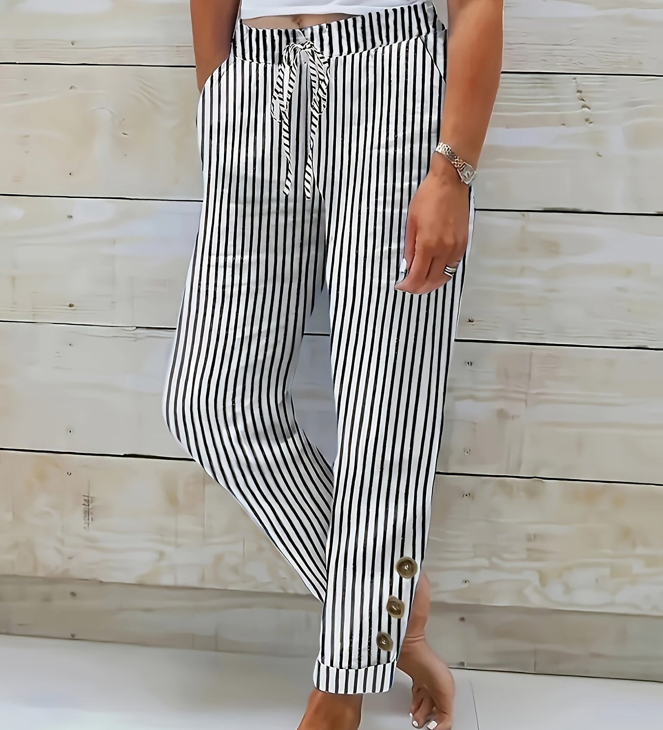 Rixt | Casual Gestreepte Broek