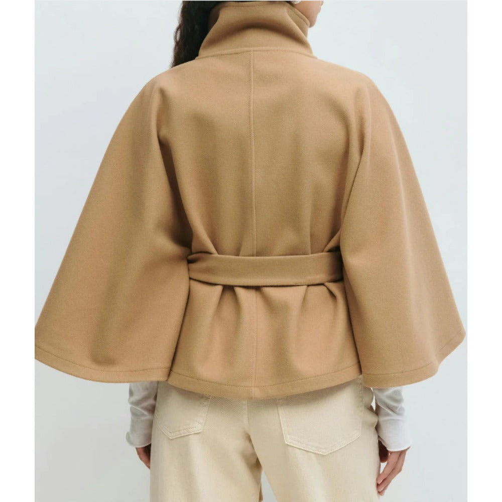 Estelle | Cape Mantel met Hoge Kraag