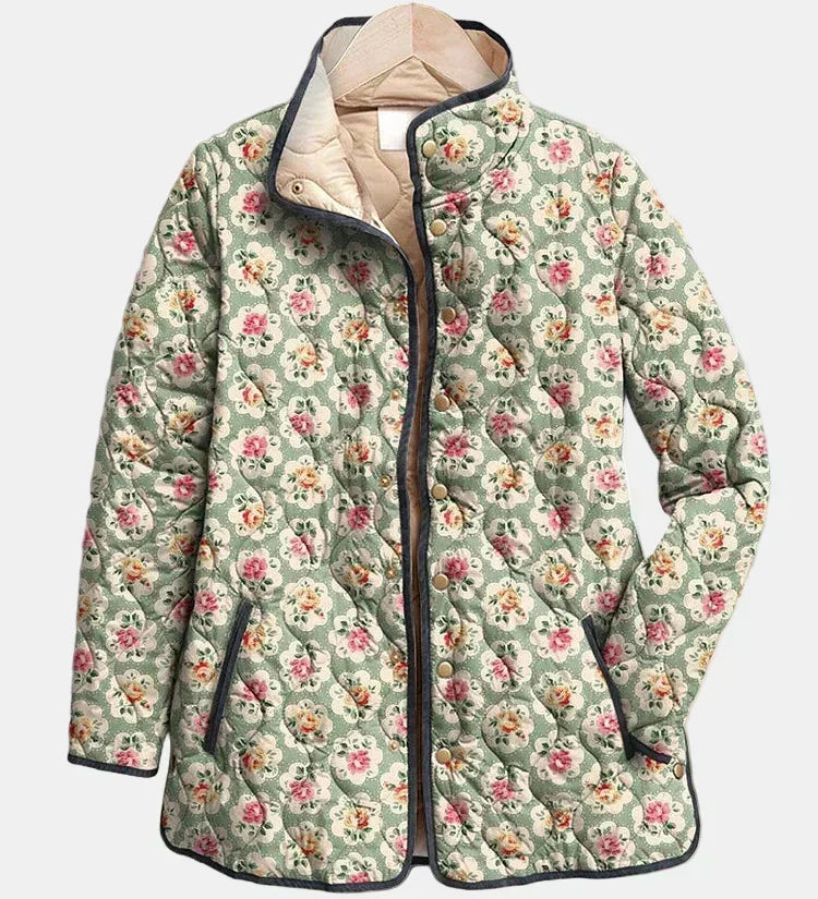 Amélie | Gequilt jasje met bloemen tapijtmotief