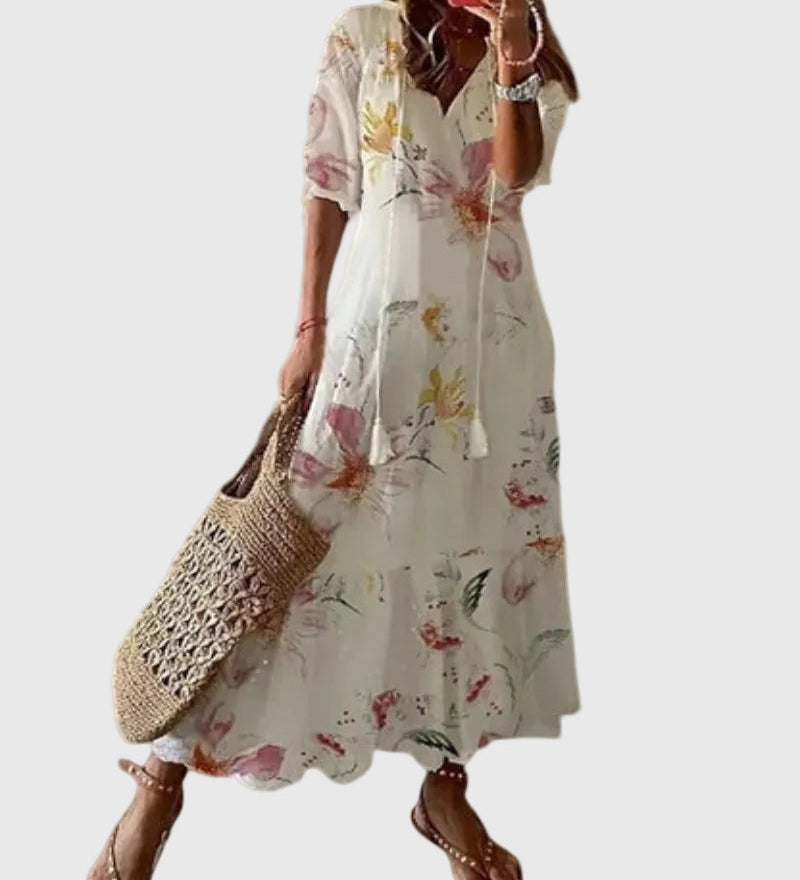 Amalia | Maxi Jurk Vintage Boheemse Zomer