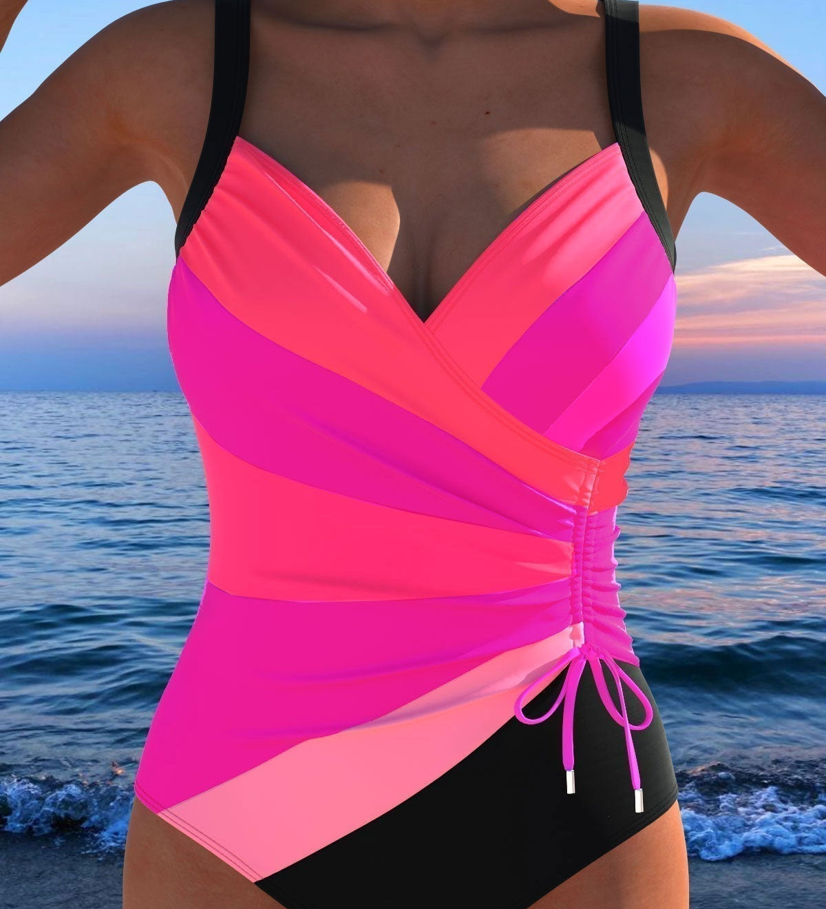 Luxueus badpak met kleurrijke print