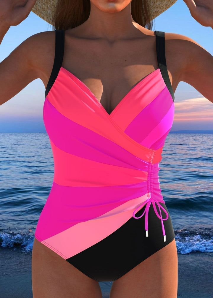 Luxueuze badpak met kleurrijke print