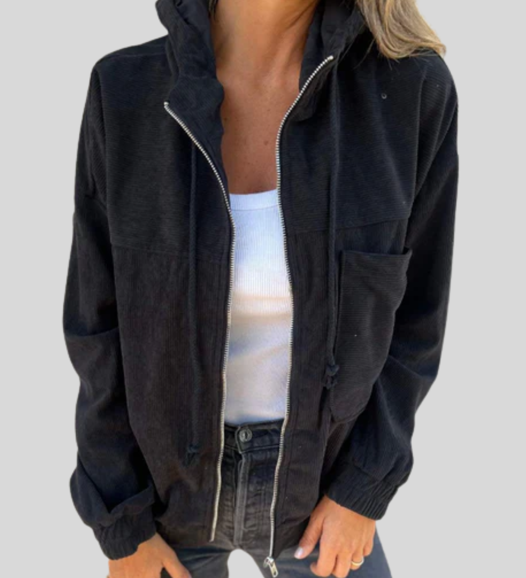 Mabel | Zacht gilet met rits