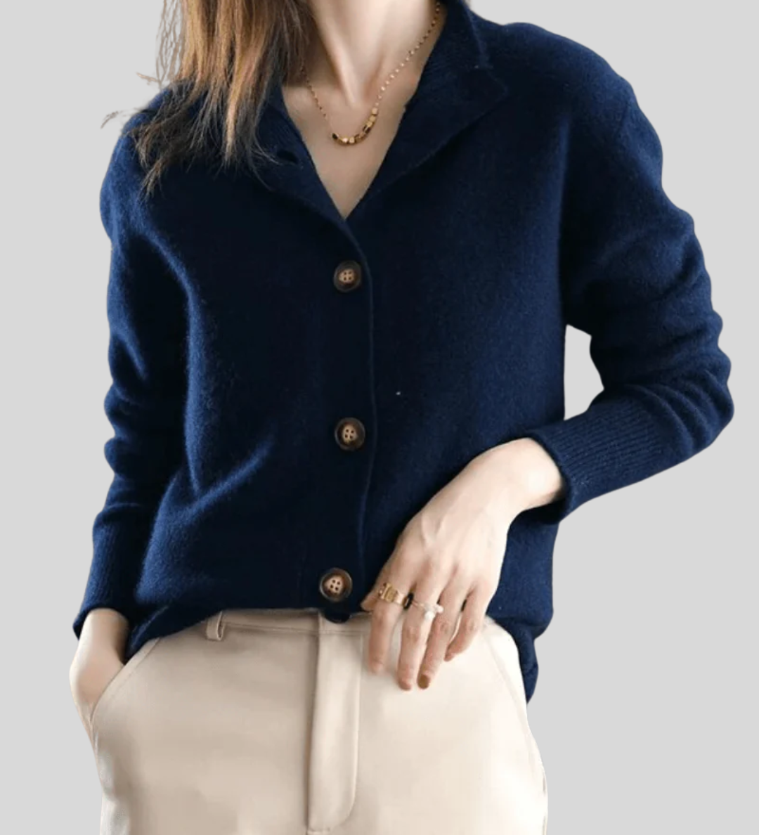 Stéphanie | Retro Stijl Kasjmier Cardigan