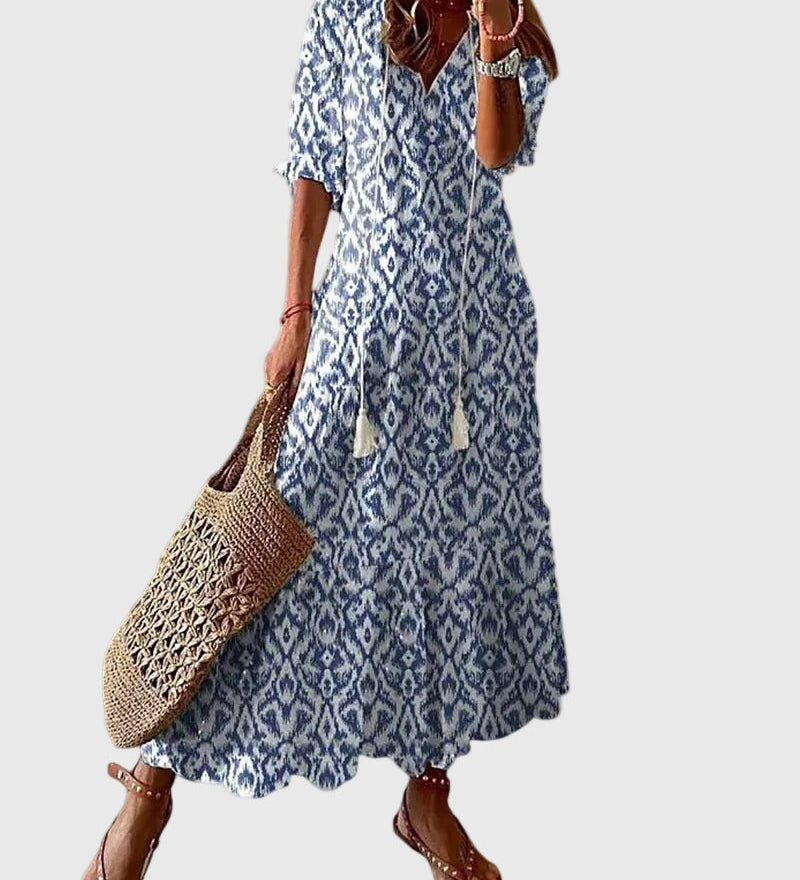 Amalia | Maxi Jurk Vintage Boheemse Zomer