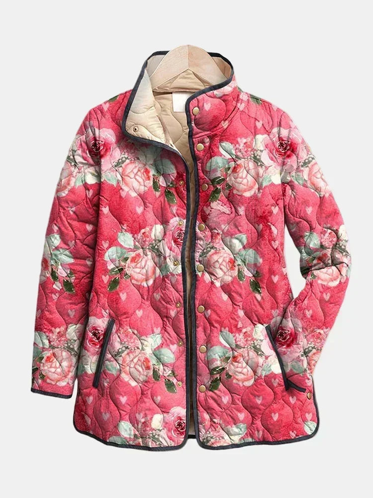 DELACROIX | Gequilt Jasje Framboos-roze Astrid