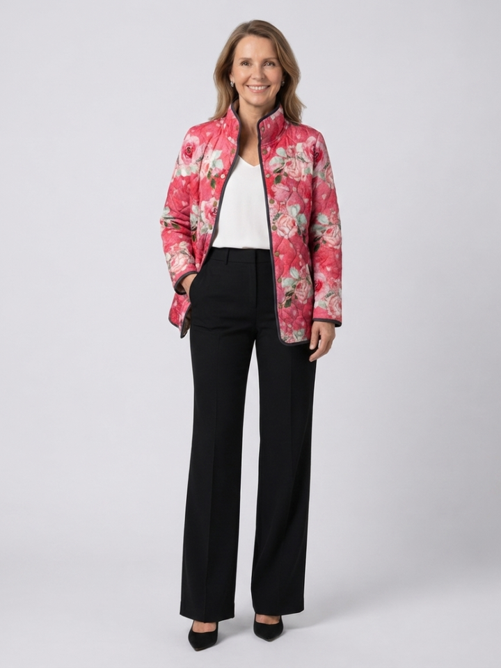 DELACROIX | Gequilt Jasje Framboos-roze Astrid