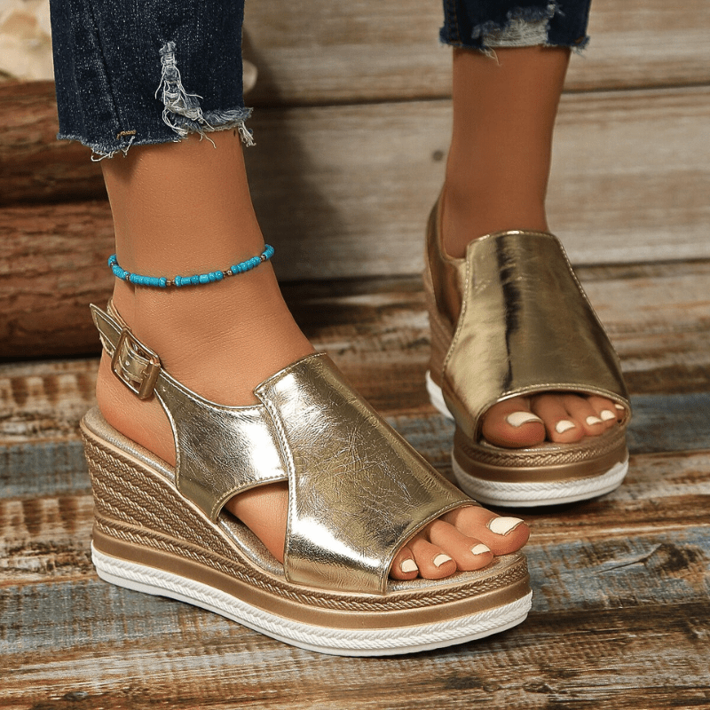 Baylie - Stijlvolle Metallic Sandalen