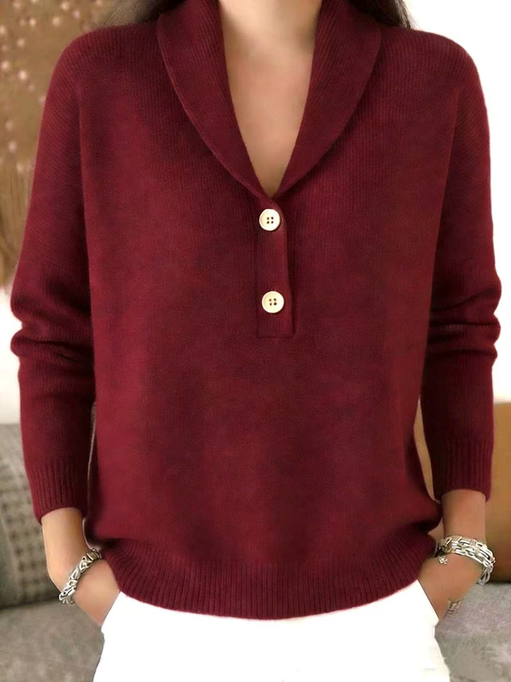 Zachte Schalkragen-Pullover