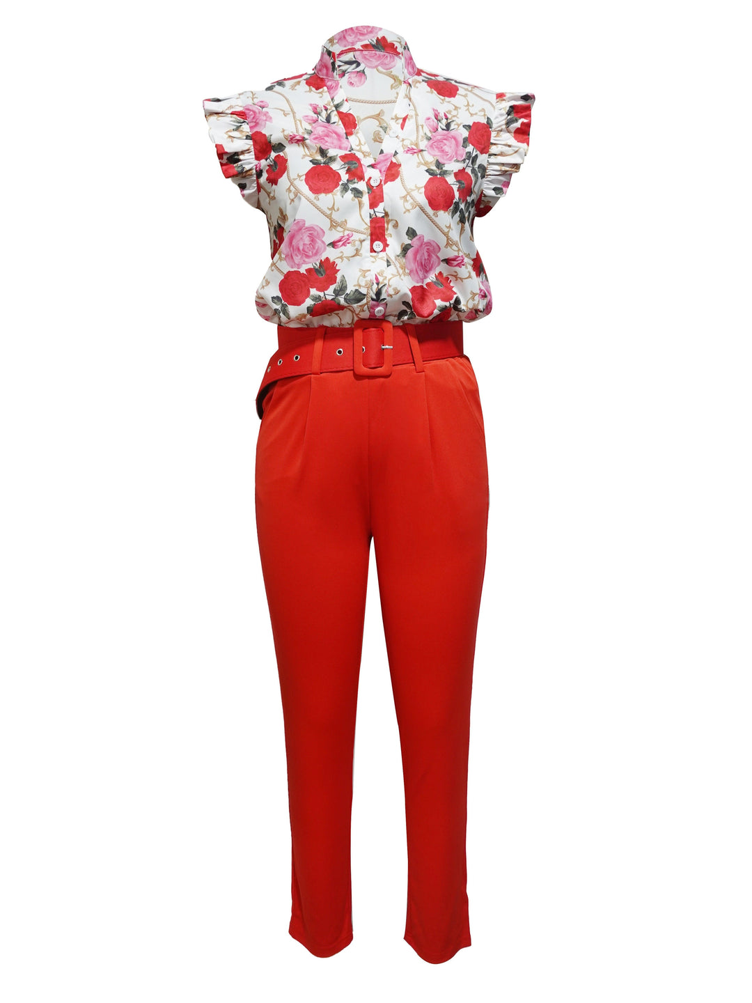 Florabel - Elegant Set met Volant Mouwen