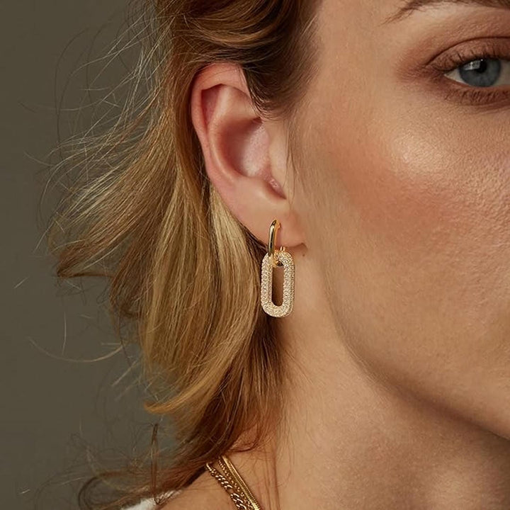 Retro Strass Geometrische Oorbellen
