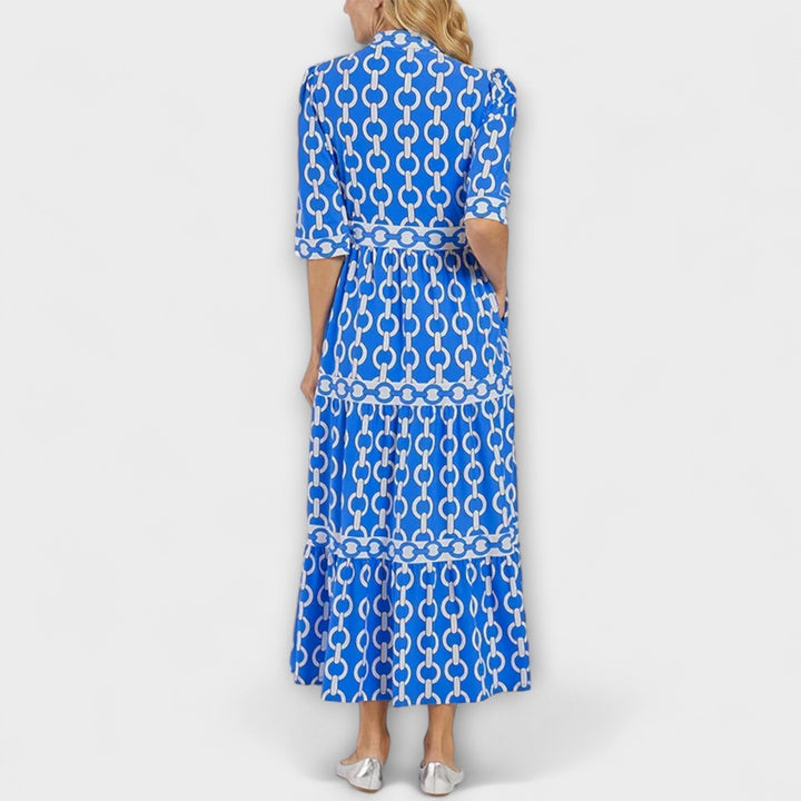 JULIANA | MIDI JURK MET KETTINGPATROON