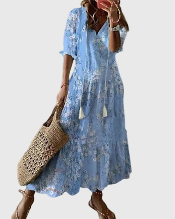 Amalia | Vintage Boho Maxi Zomerjurk